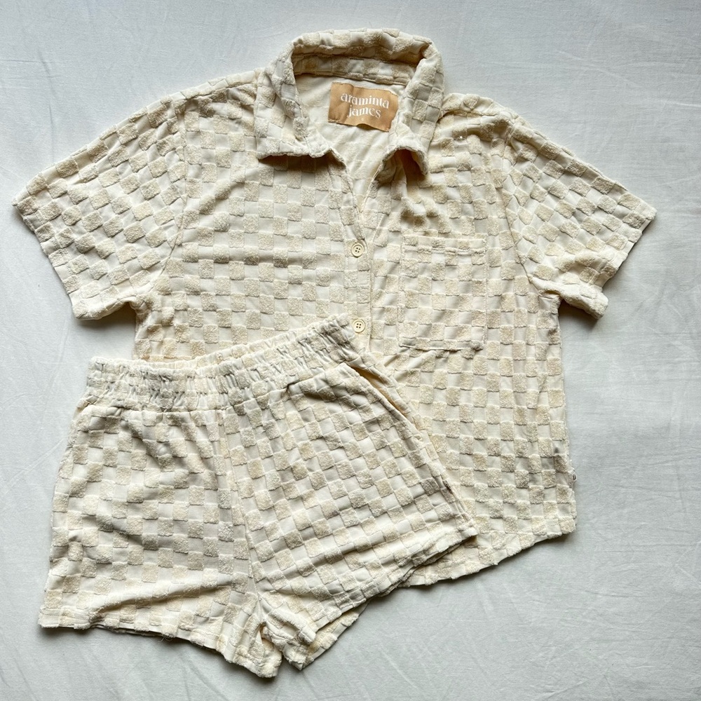 Araminta James Terry Shirt & Short Set
